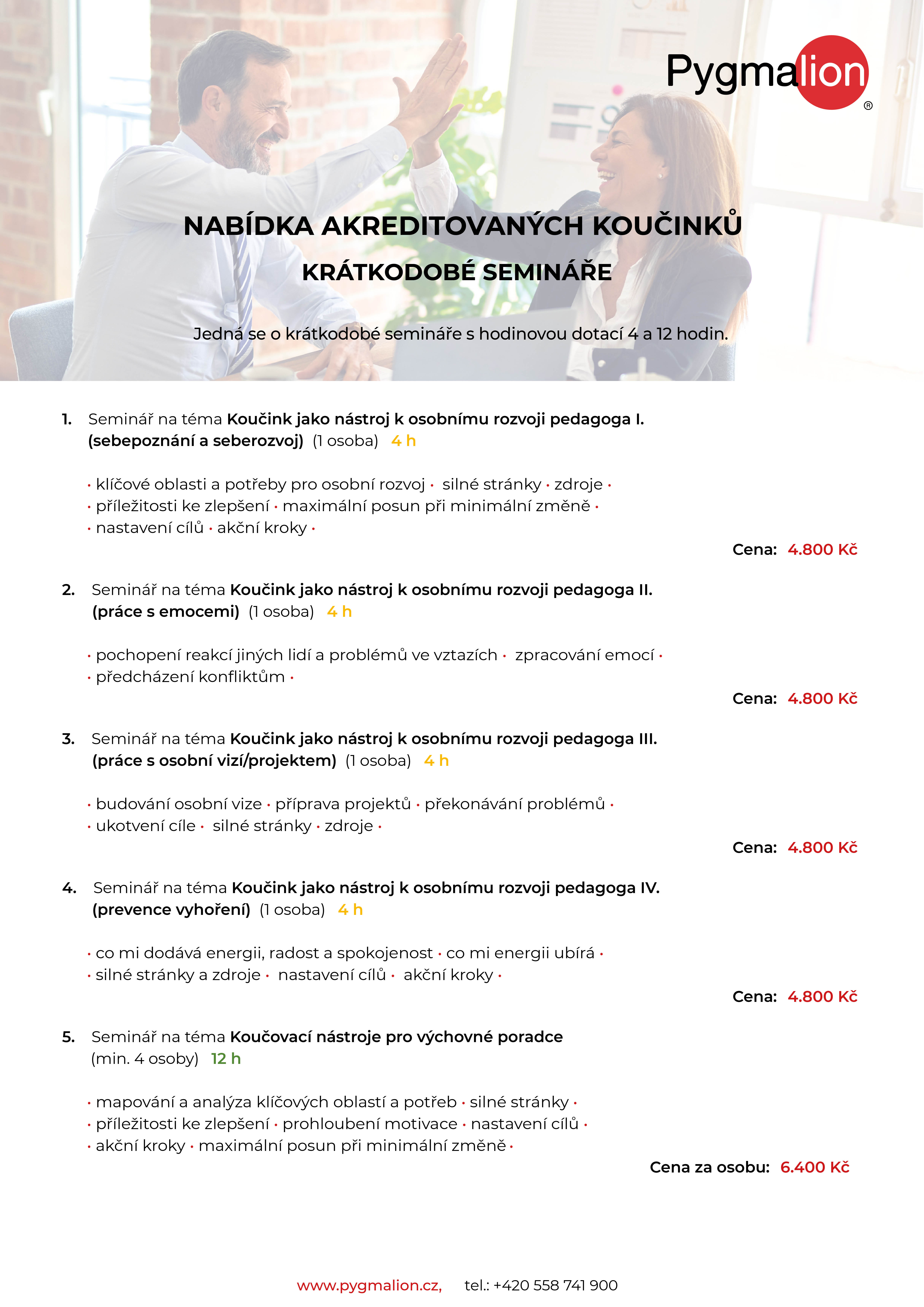 Koučinkové akreditované vzdělávací programy